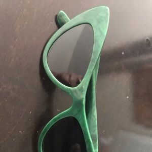 Green dolce and gabbana cateye sunglasses